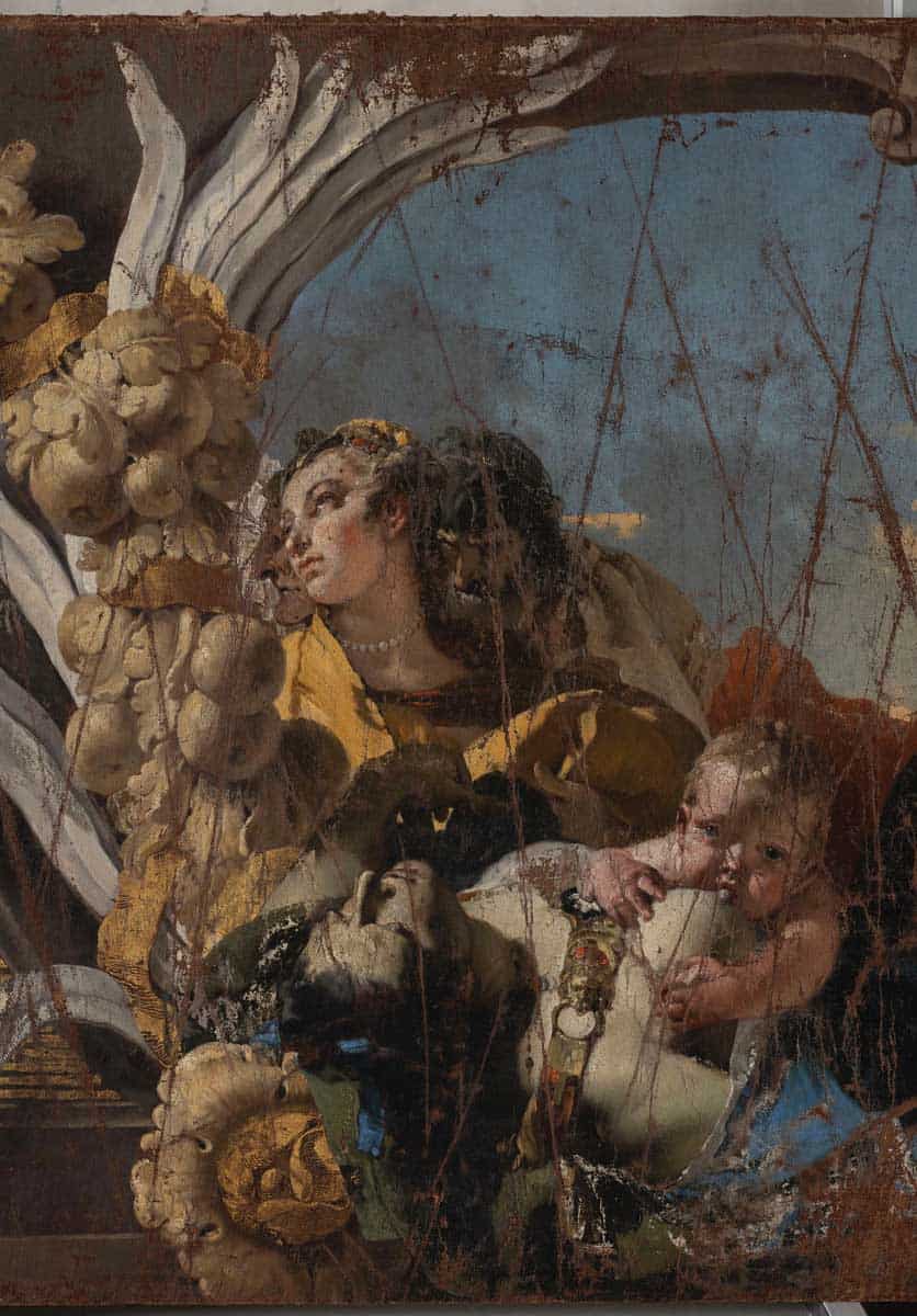 Dettaglio prima del restauro